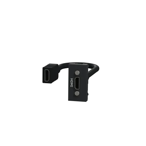 Розетка HDMI, антрацит, 1 модуль, Unica New Schneider NU343054