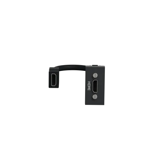 Розетка HDMI, антрацит, 1 модуль, Unica New Schneider NU343054