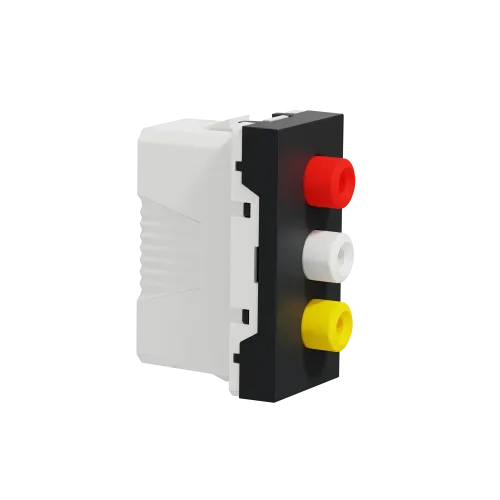 Розетка 3 RCA, антрацит, 1 модуль, Unica New Schneider NU343154
