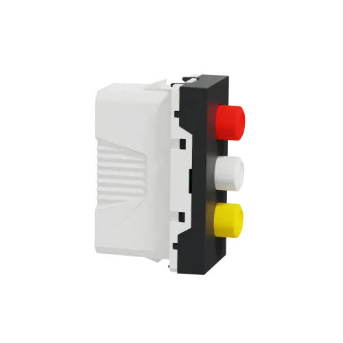 Розетка 3 RCA, антрацит, 1 модуль, Unica New Schneider NU343154