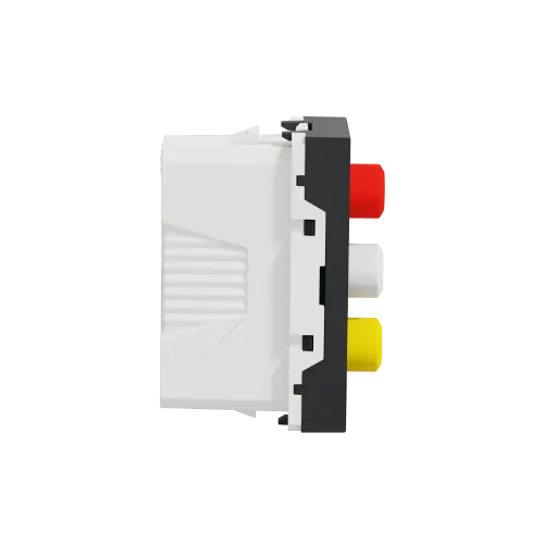 Розетка 3 RCA, антрацит, 1 модуль, Unica New Schneider NU343154
