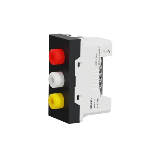 Розетка 3 RCA, антрацит, 1 модуль, Unica New Schneider NU343154