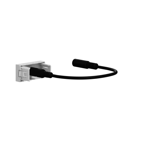 Розетка Minijack, алюминий, 1 модуль, Unica New Schneider NU343330