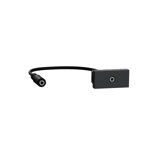 Розетка Minijack, антрацит, 1 модуль, Unica New Schneider NU343354