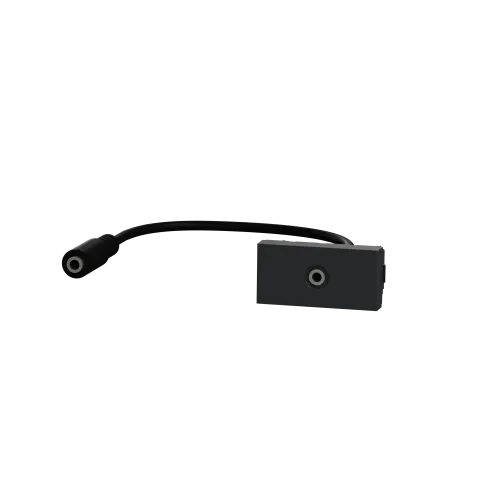 Розетка Minijack, антрацит, 1 модуль, Unica New Schneider NU343354