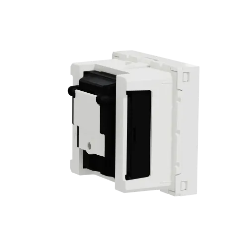 Розетка R-TV SAT одинарная, белый, 2 модуля, Unica New Schneider NU345418