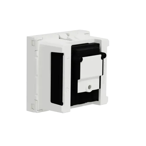 Розетка R-TV SAT одинарная, белый, 2 модуля, Unica New Schneider NU345418