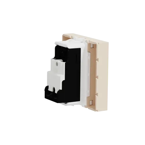 Розетка TV одинарная, бежевый, 2 модуля, Unica New Schneider NU346244