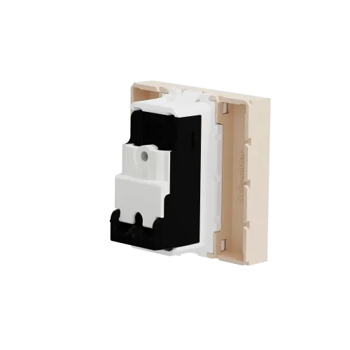 Розетка TV одинарная, бежевый, 2 модуля, Unica New Schneider NU346244