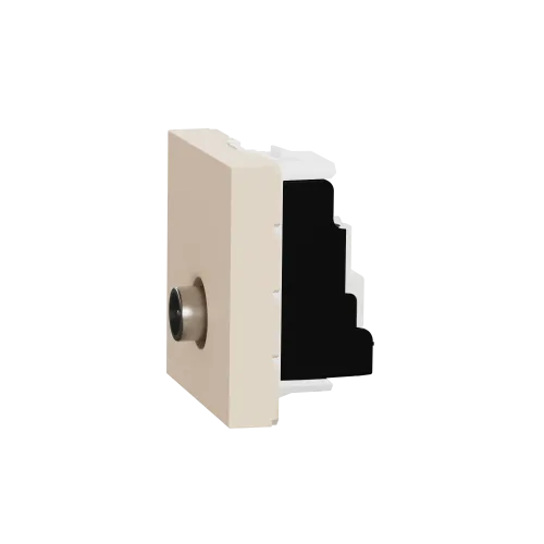 Розетка TV одинарная, бежевый, 2 модуля, Unica New Schneider NU346244