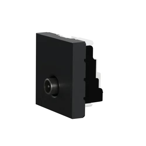 Розетка TV одинарная, антрацит, 2 модуля, Unica New Schneider NU346254