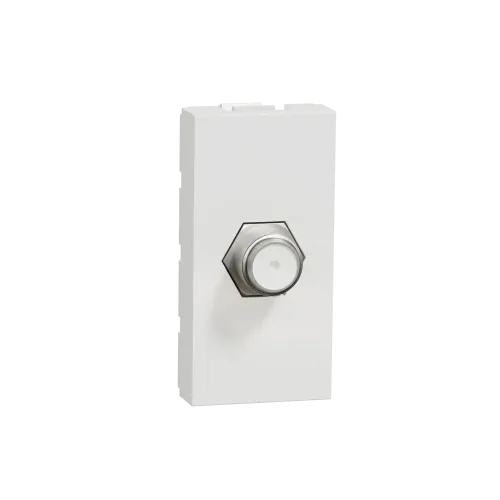 Розетка Coaxial F-type, белый, 1 модуль, Unica New Schneider NU346818