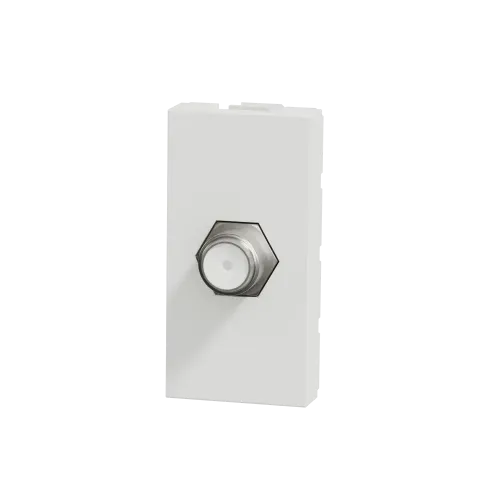 Розетка Coaxial F-type, белый, 1 модуль, Unica New Schneider NU346818