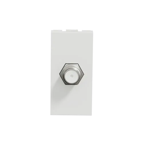 Розетка Coaxial F-type, белый, 1 модуль, Unica New Schneider NU346818