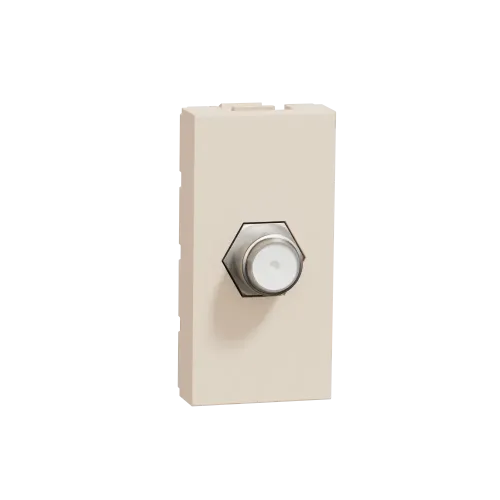 Розетка Coaxial F-type, бежевый, 1 модуль, Unica New Schneider NU346844