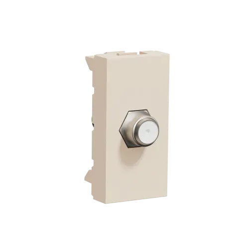 Розетка Coaxial F-type, бежевый, 1 модуль, Unica New Schneider NU346844