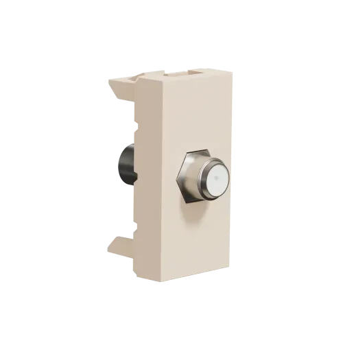 Розетка Coaxial F-type, бежевый, 1 модуль, Unica New Schneider NU346844