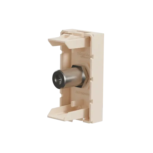 Розетка Coaxial F-type, бежевый, 1 модуль, Unica New Schneider NU346844