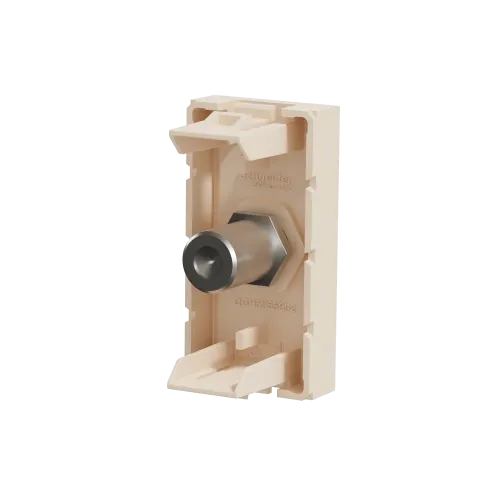 Розетка Coaxial F-type, бежевый, 1 модуль, Unica New Schneider NU346844