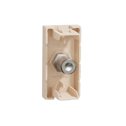 Розетка Coaxial F-type, бежевый, 1 модуль, Unica New Schneider NU346844