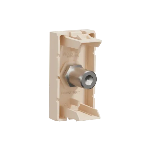 Розетка Coaxial F-type, бежевый, 1 модуль, Unica New Schneider NU346844