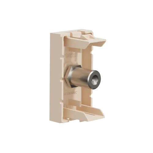 Розетка Coaxial F-type, бежевый, 1 модуль, Unica New Schneider NU346844