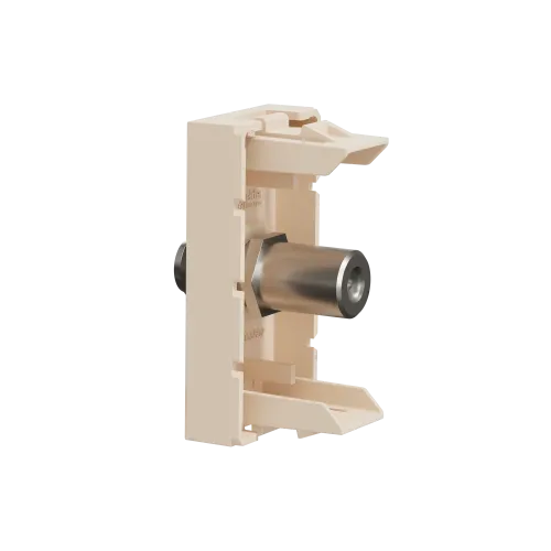 Розетка Coaxial F-type, бежевый, 1 модуль, Unica New Schneider NU346844