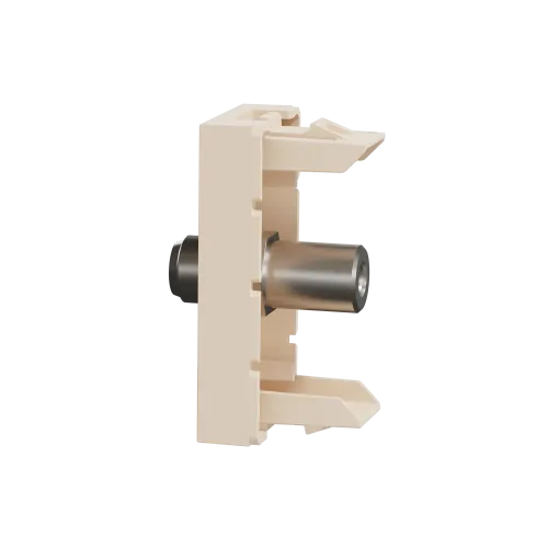 Розетка Coaxial F-type, бежевый, 1 модуль, Unica New Schneider NU346844