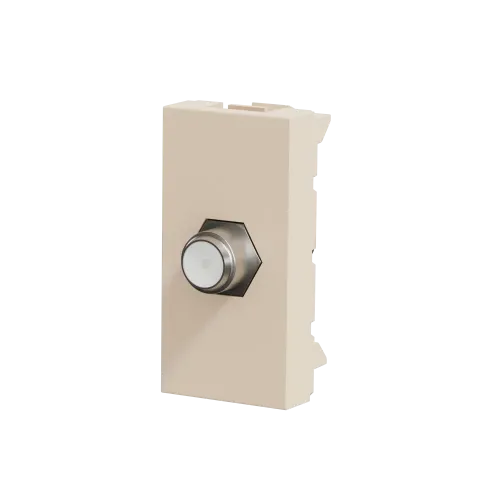 Розетка Coaxial F-type, бежевый, 1 модуль, Unica New Schneider NU346844