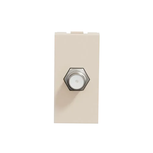 Розетка Coaxial F-type, бежевый, 1 модуль, Unica New Schneider NU346844