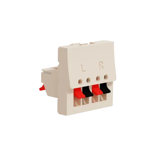 Аудиорозетка, бежевый, 2 модуля, Unica New Schneider NU348644