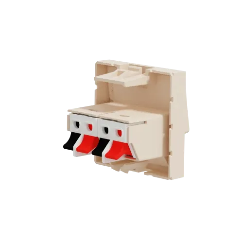 Аудиорозетка, бежевый, 2 модуля, Unica New Schneider NU348644