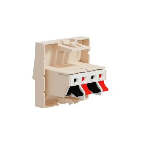 Аудиорозетка, бежевый, 2 модуля, Unica New Schneider NU348644