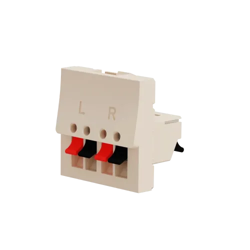 Аудиорозетка, бежевый, 2 модуля, Unica New Schneider NU348644