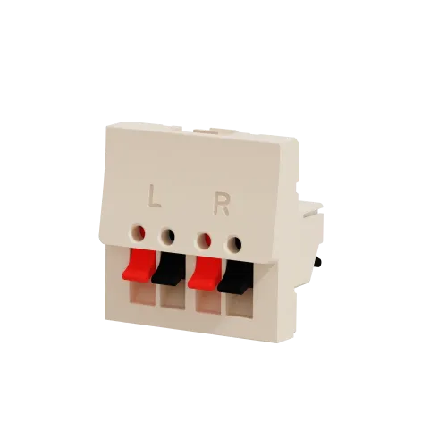 Аудиорозетка, бежевый, 2 модуля, Unica New Schneider NU348644