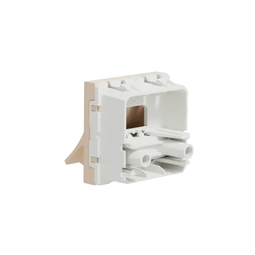 Вывод кабеля 16А, бежевый, 2 модуля, Unica New Schneider NU386244