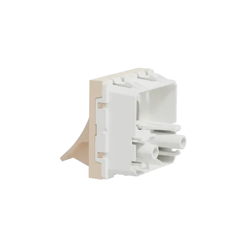 Вывод кабеля 16А, бежевый, 2 модуля, Unica New Schneider NU386244