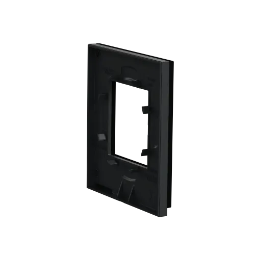 Рамка 1-постовая, горизонтальная, каучук / антрацит, Unica New Schneider NU600282