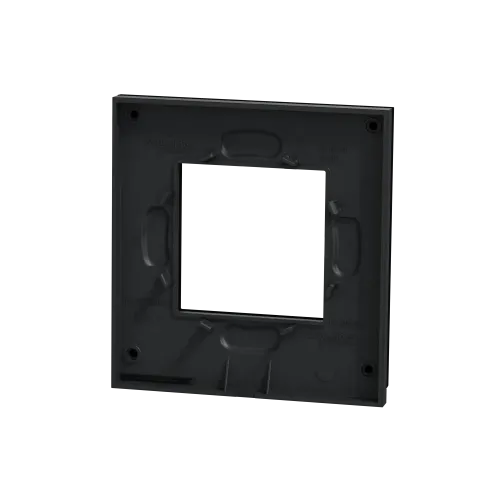 Рамка 1-постовая, горизонтальная, каучук / антрацит, Unica New Schneider NU600282