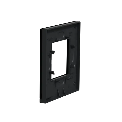 Рамка 1-постовая, горизонтальная, каучук / антрацит, Unica New Schneider NU600282