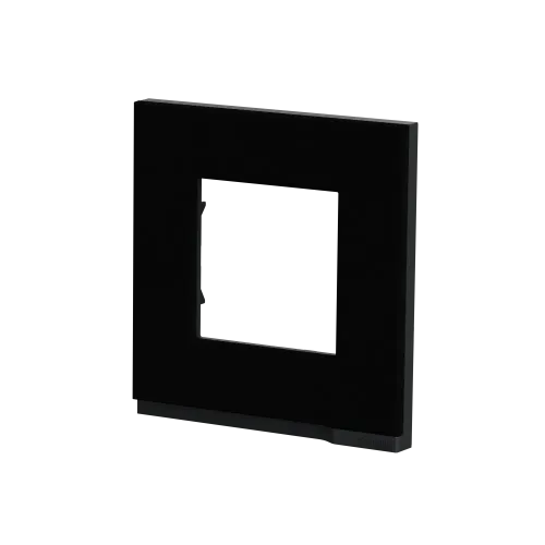Рамка 1-постовая, горизонтальная, каучук / антрацит, Unica New Schneider NU600282