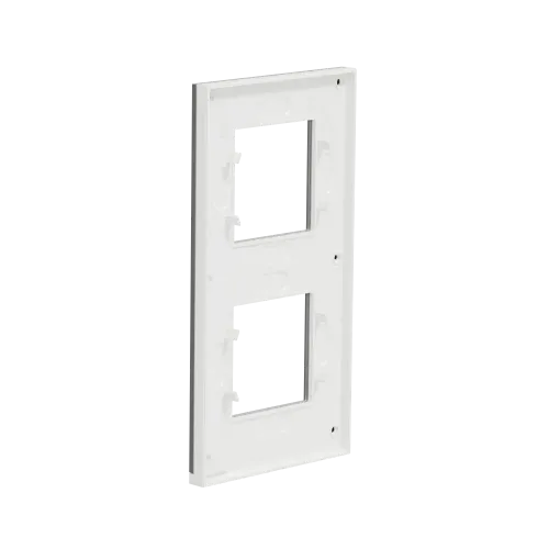 2 постовая рамка вертикальная Unica Pure алюминий, Unica New Schneider NU6004V80