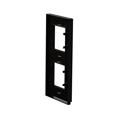 2 постовая рамка вертикальная Unica Pure каучук, Unica New Schneider NU6004V82