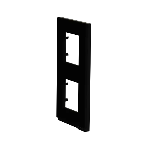 2 постовая рамка вертикальная Unica Pure каучук, Unica New Schneider NU6004V82