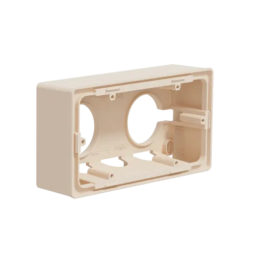 Коробка для открытой установки 2-поста, бежевый, Unica New Schneider NU800444