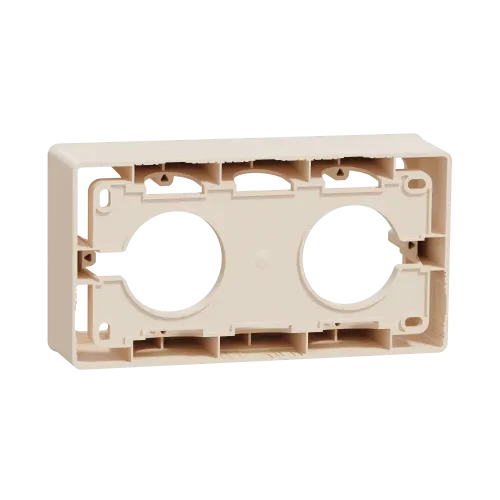 Коробка для открытой установки 2-поста, бежевый, Unica New Schneider NU800444