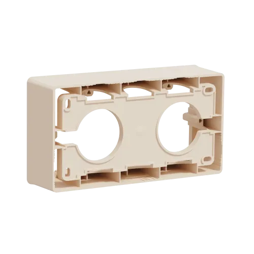 Коробка для открытой установки 2-поста, бежевый, Unica New Schneider NU800444