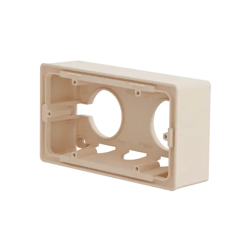 Коробка для открытой установки 2-поста, бежевый, Unica New Schneider NU800444