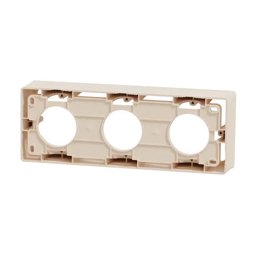 Коробка для открытой установки 3-поста, бежевый, Unica New Schneider NU800644