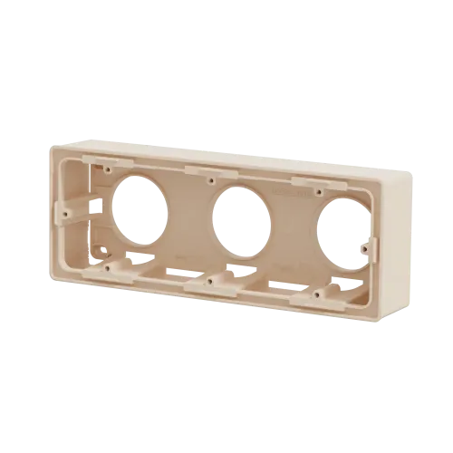 Коробка для открытой установки 3-поста, бежевый, Unica New Schneider NU800644